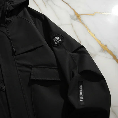 Black jacket pocket detail