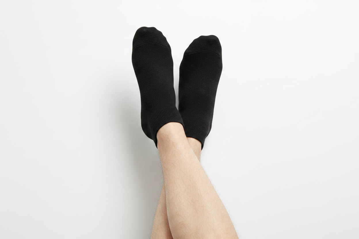 Black Socks - White Background