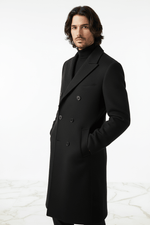 Black Wool Coat - Right