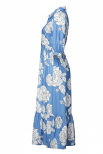 Blue Floral Dress - Ghost Mannequin Side