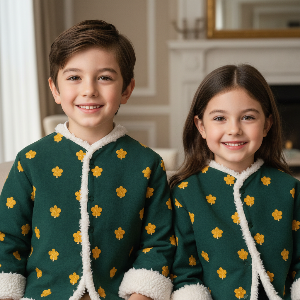 Boy and girl close-up portrait