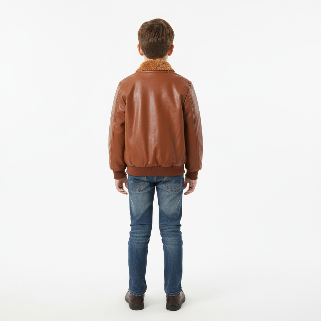Boy back view studio