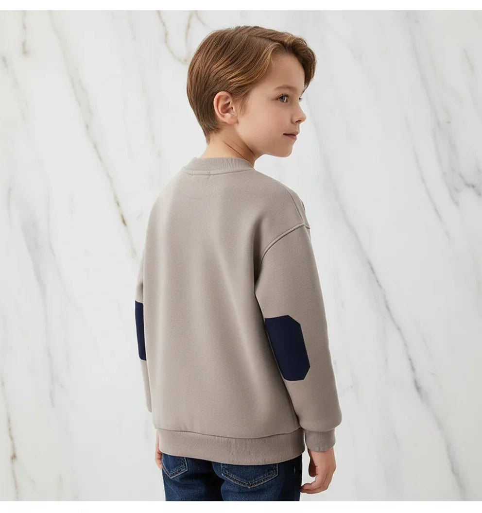 Boy back view with head turned