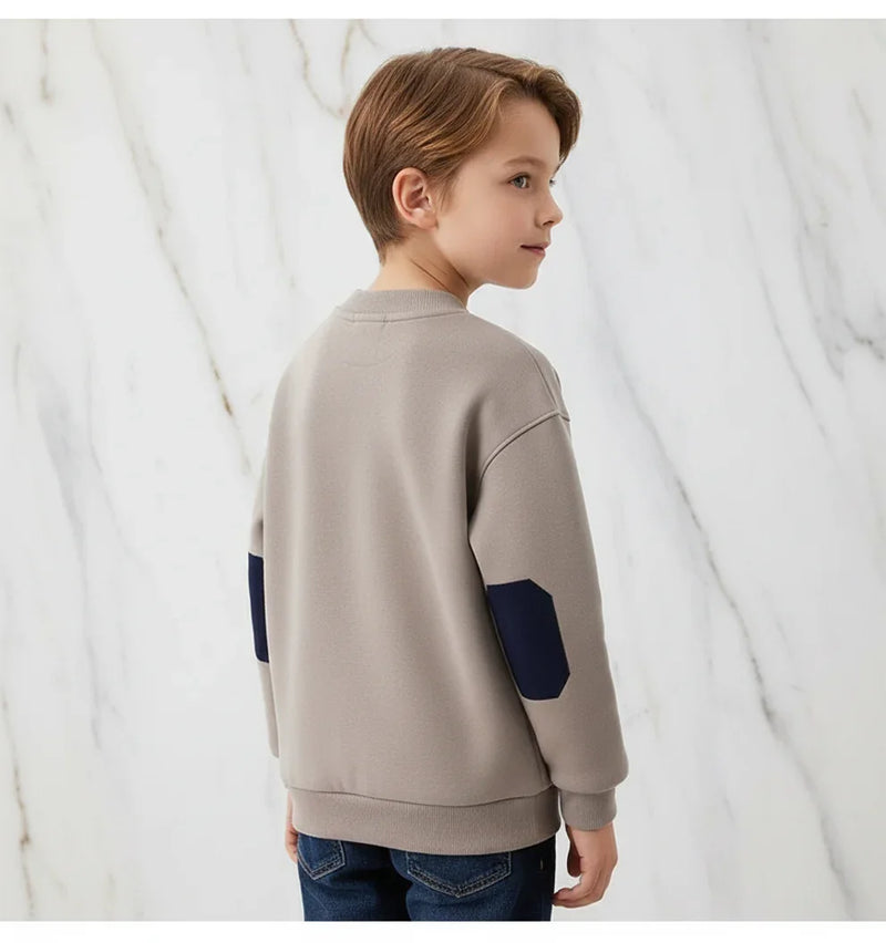 Boy back view with head turned