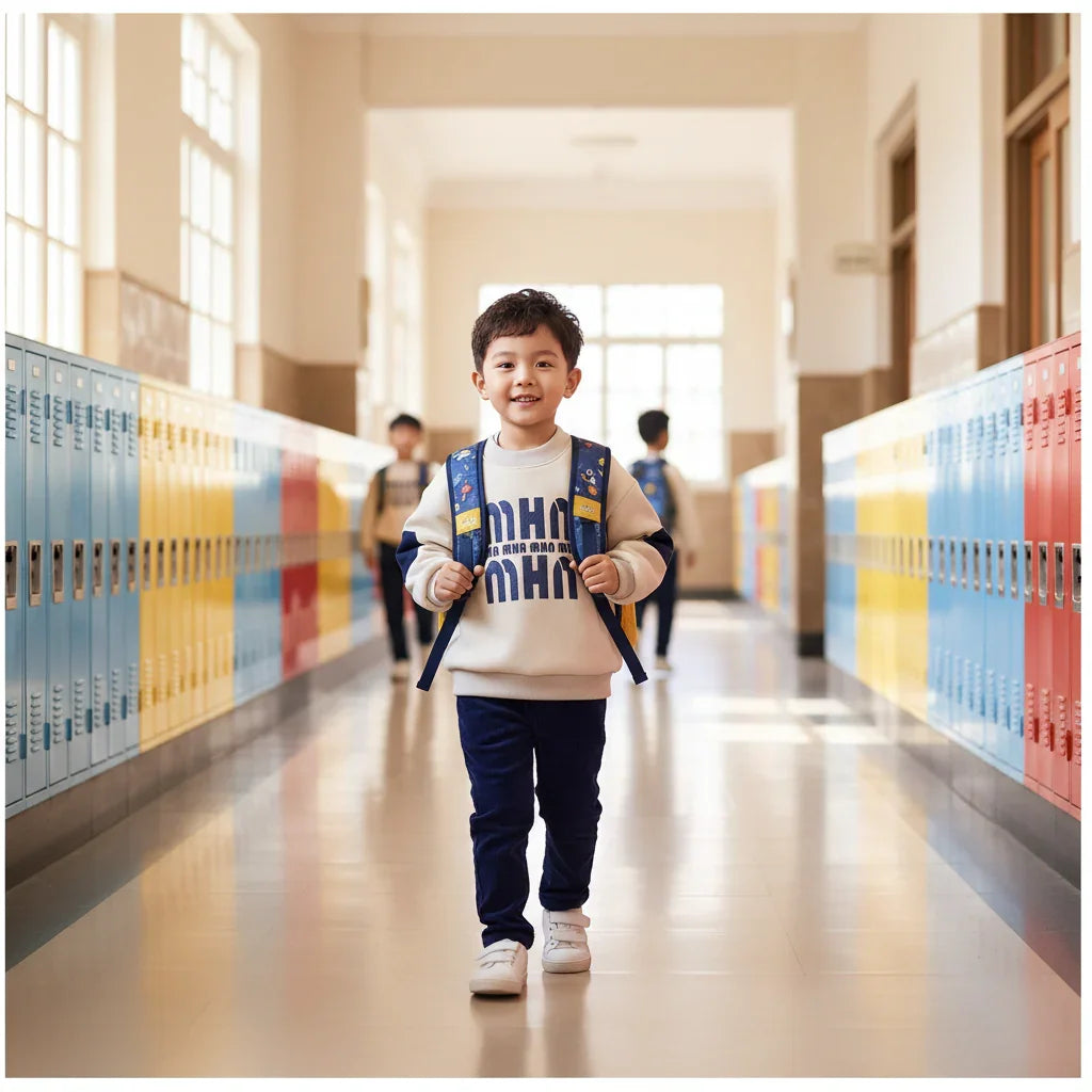 Boy in hallway