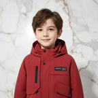 Boy in Red Jacket - Close-up Upper Body