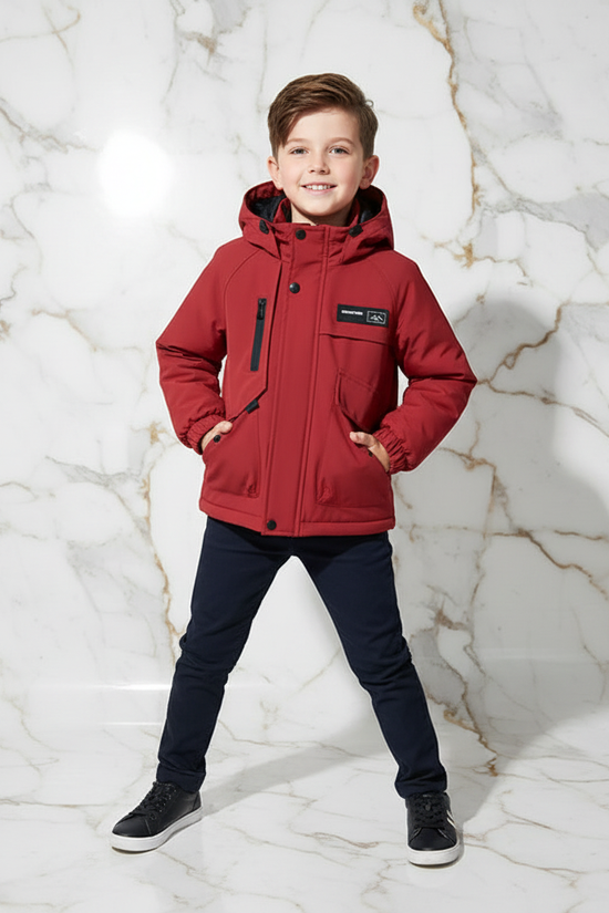 Boy in Red Jacket - Dynamic Pose