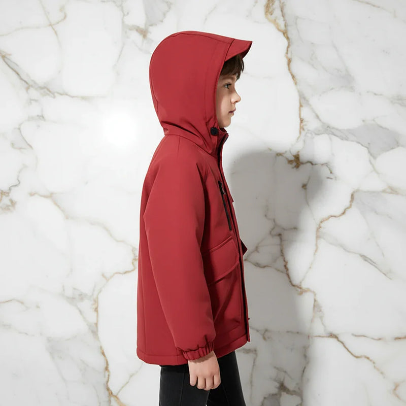 Boy in Red Jacket - Side Profile