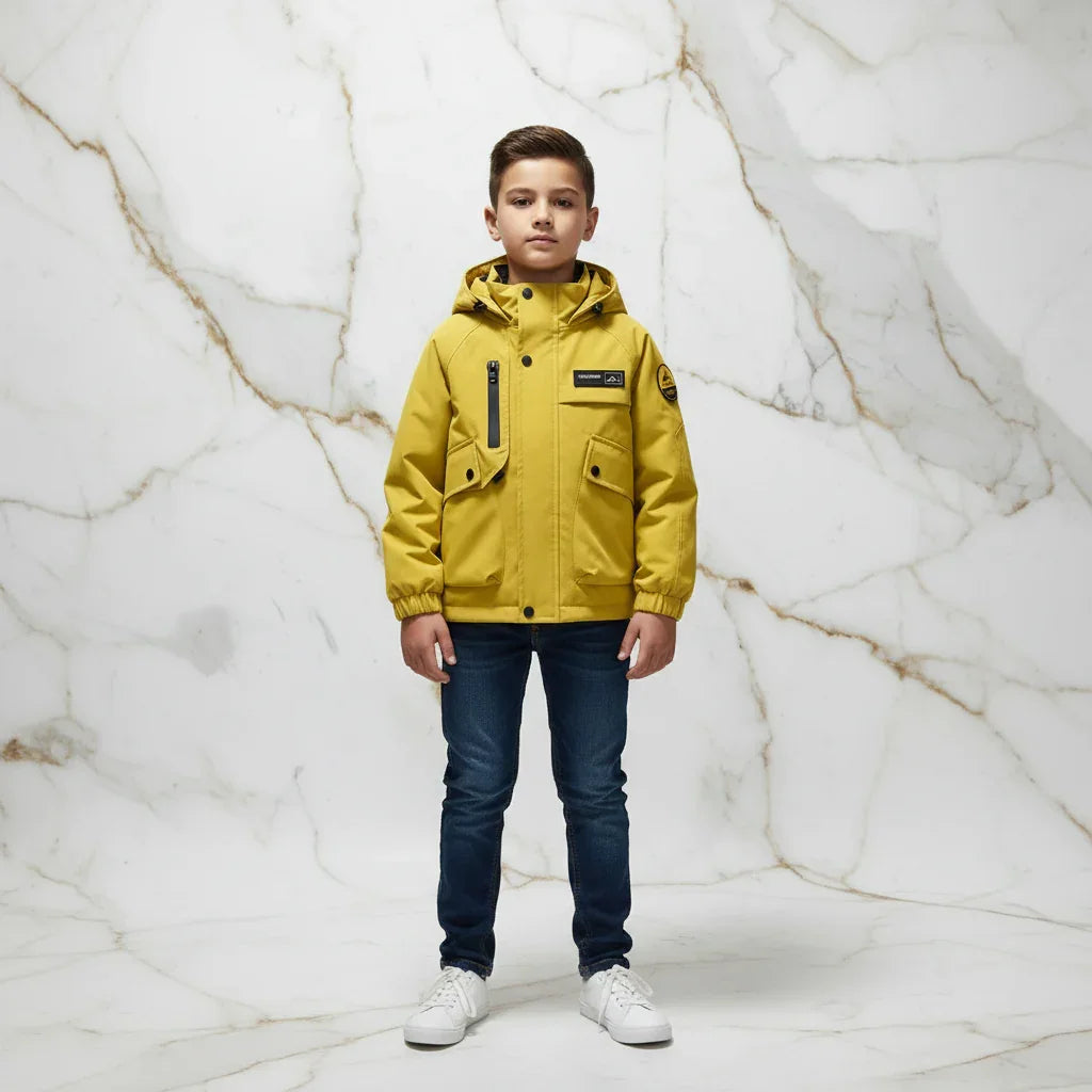 Boy in Yellow Jacket - Front View