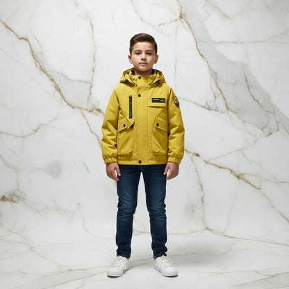 Boy in Yellow Jacket - Front View