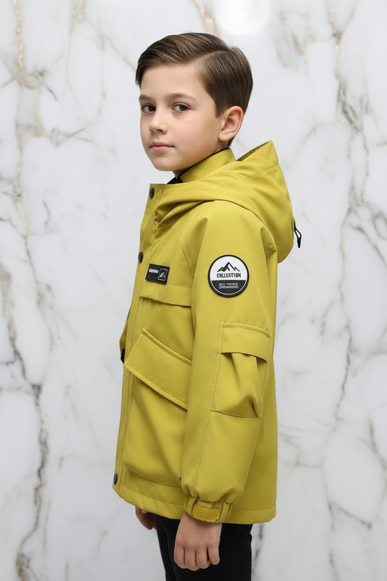 Boy in Yellow Jacket - Side Profile