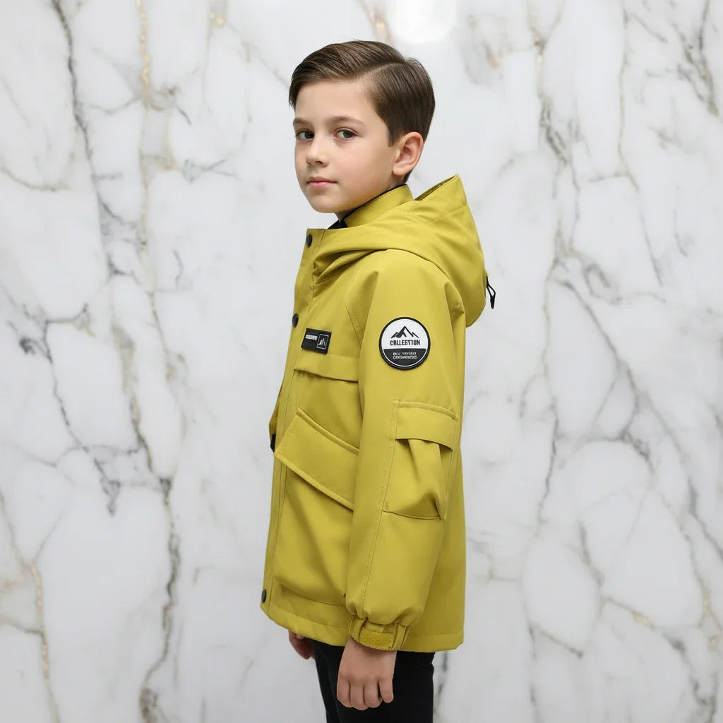 Boy in Yellow Jacket - Side Profile