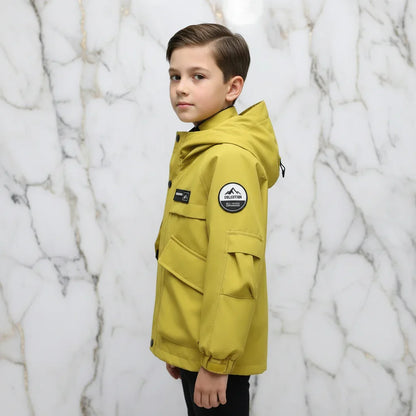 Boy in Yellow Jacket - Side Profile