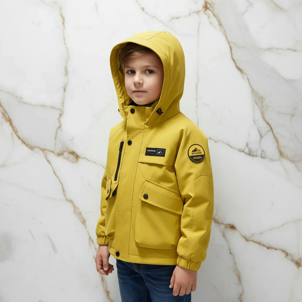 Boy in Yellow Jacket - Three Quarter Front