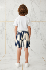 Boy striped shorts - back