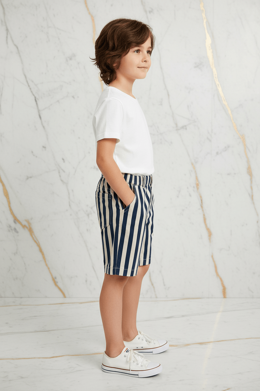 Boy striped shorts - right side