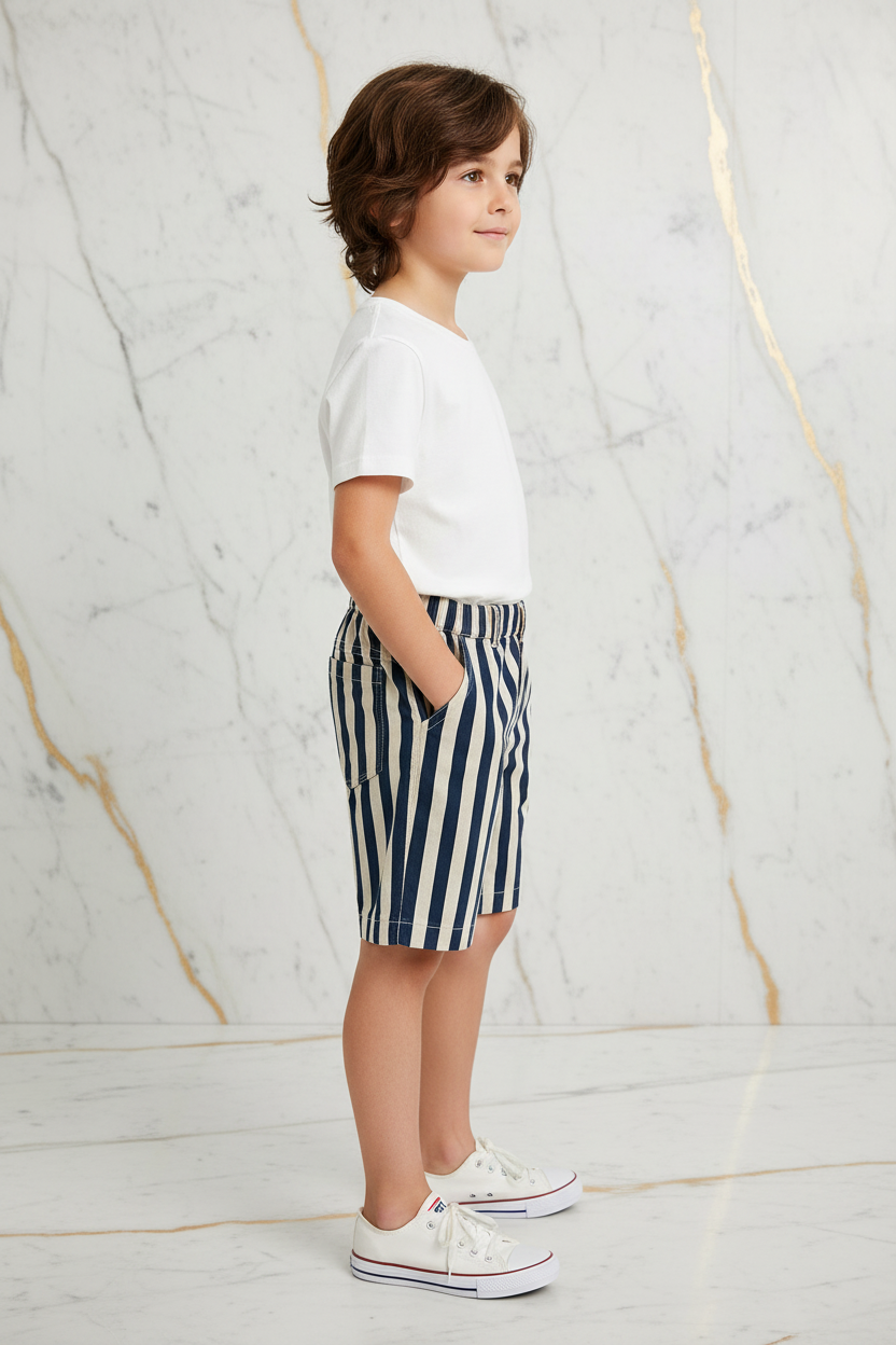Boy striped shorts - right side