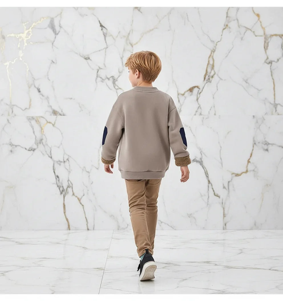 Boy walking away showing movement