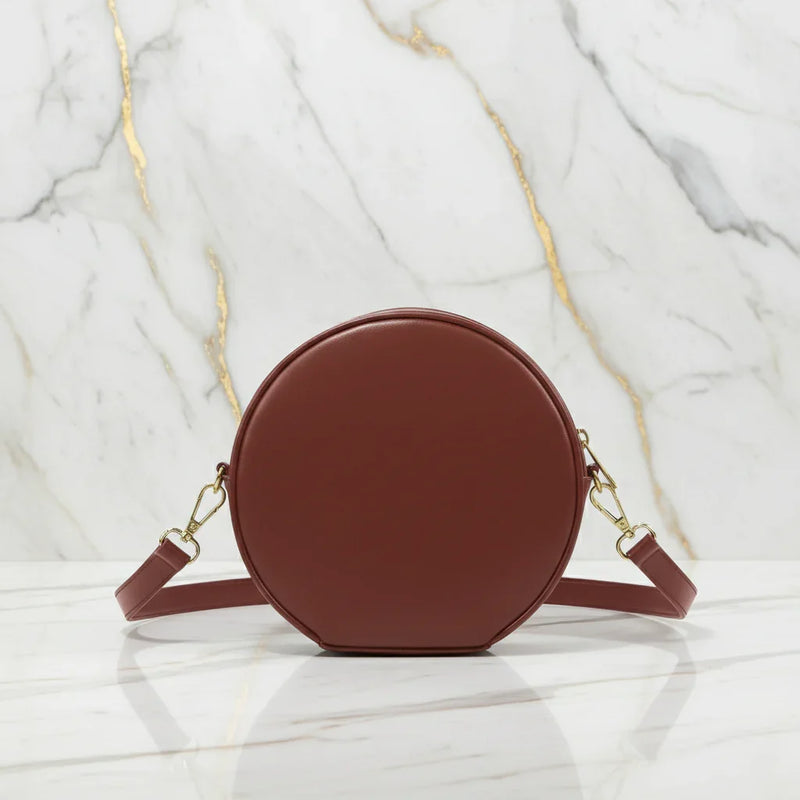 Brown back view on marble