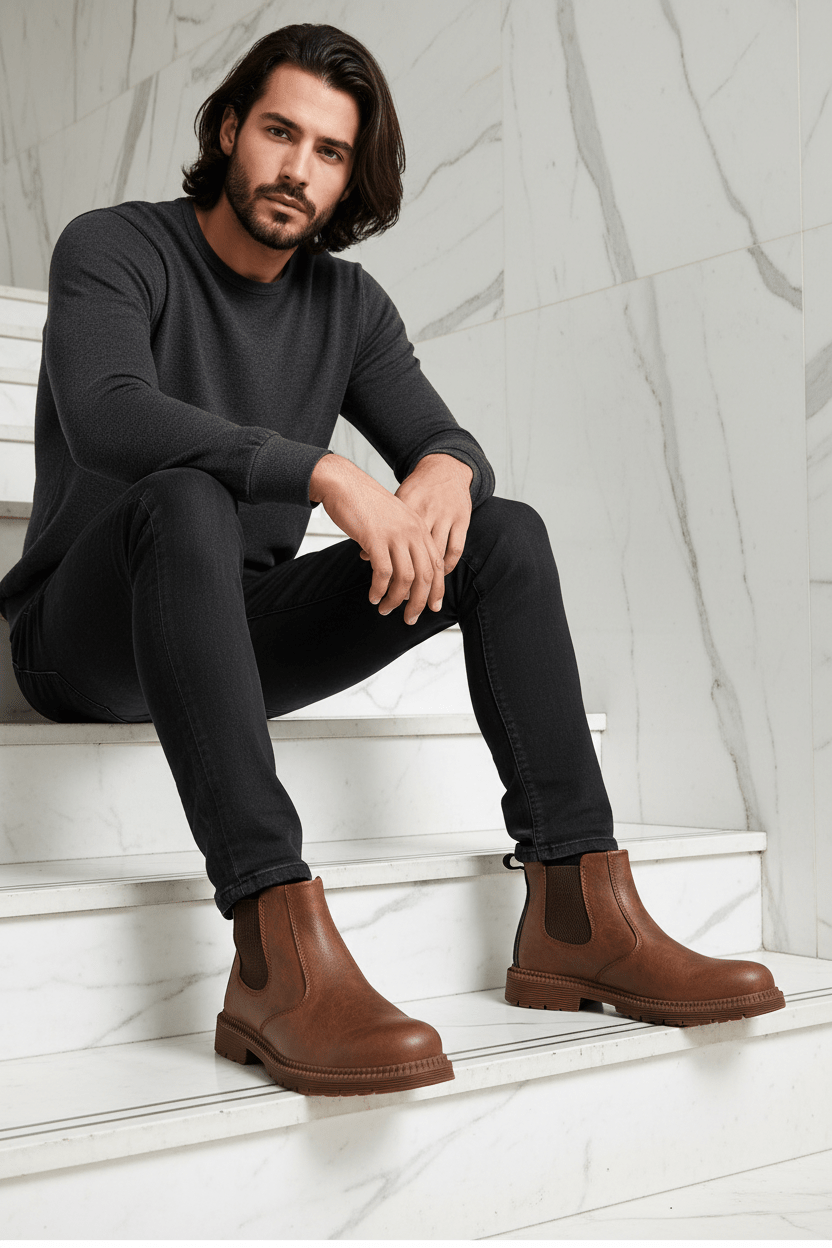 Brown Boot - Sitting Sole View
