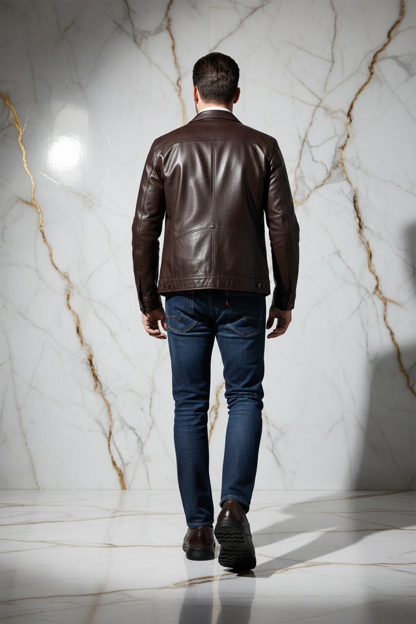 Brown casual - back view