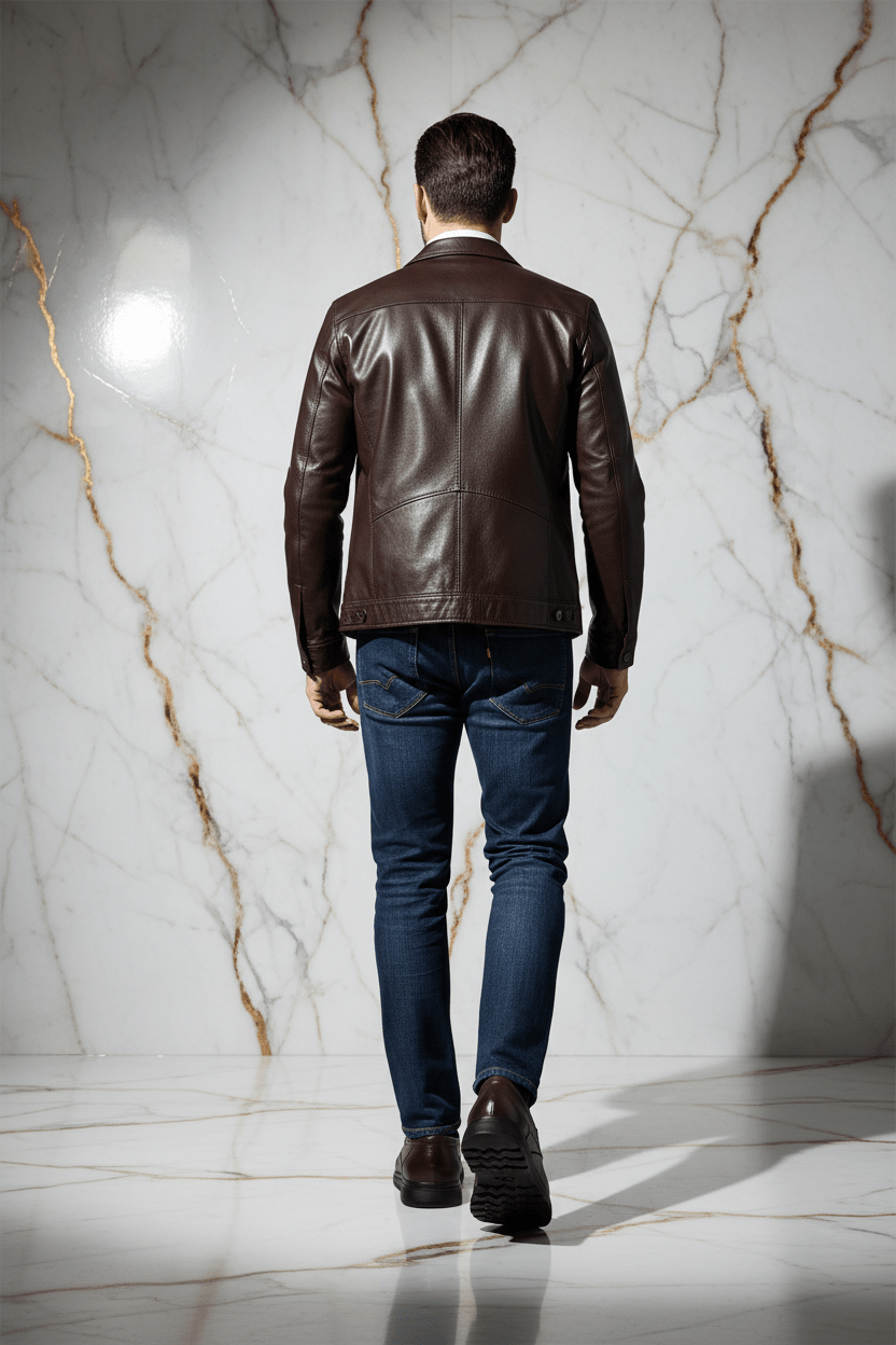 Brown casual - back view