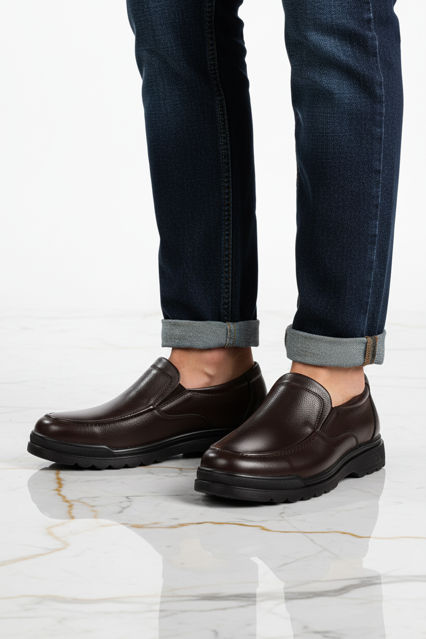 Brown casual - shoe close up