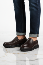 Brown casual - shoe close up