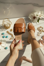 Brown Sandal Lifestyle Portrait