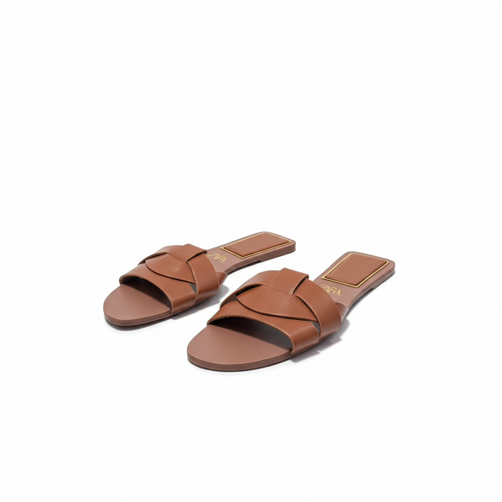 Brown Sandal White 1