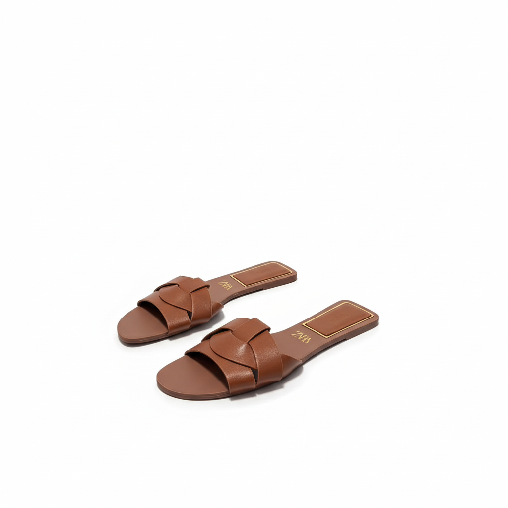 Brown Sandal White 2
