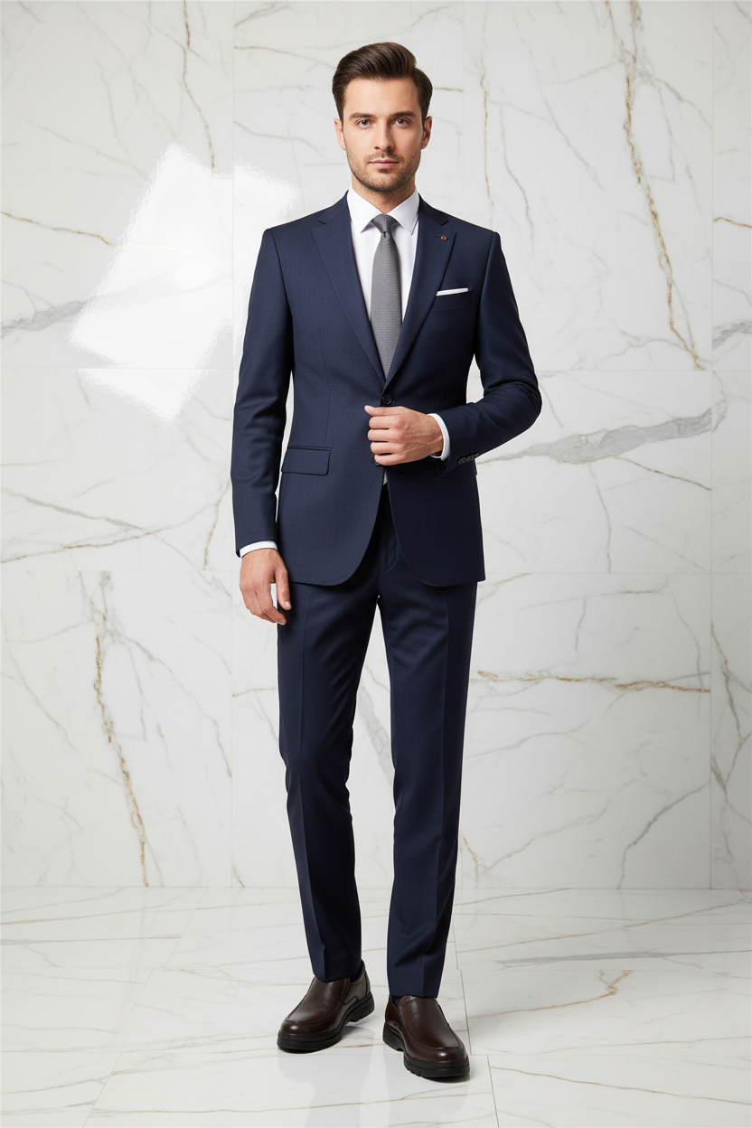 Brown shoe elegant man - full body