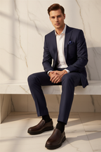 Brown shoe elegant - sitting crossed