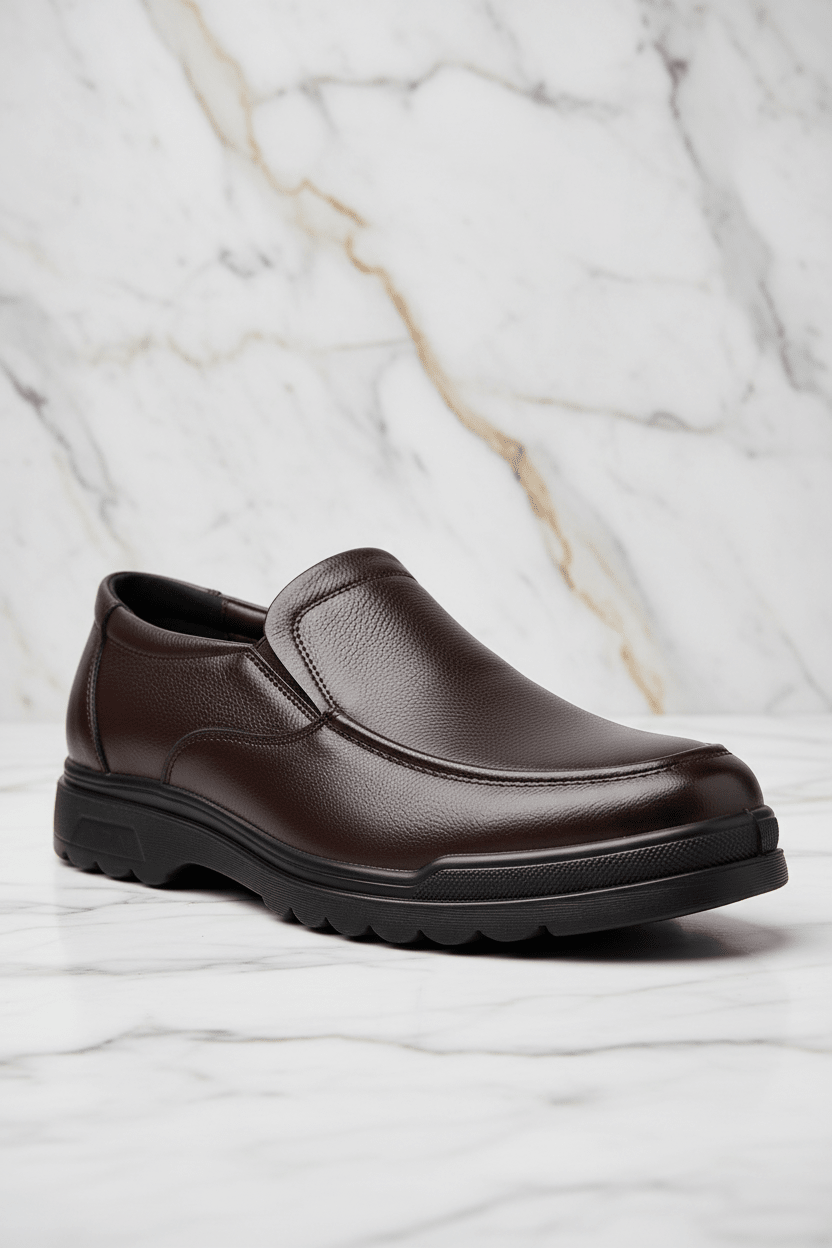 Brown shoe marble - low angle