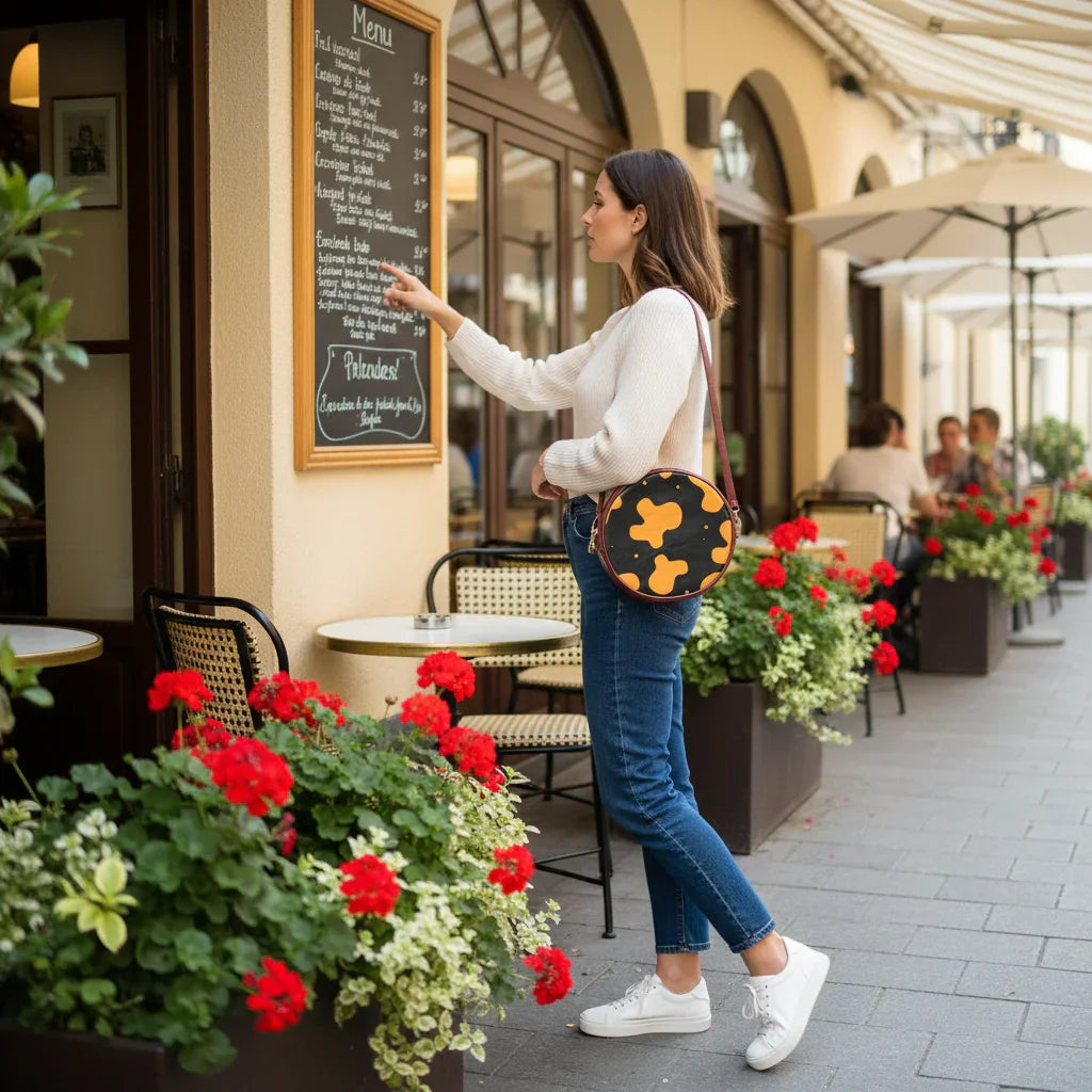 Browsing café menu