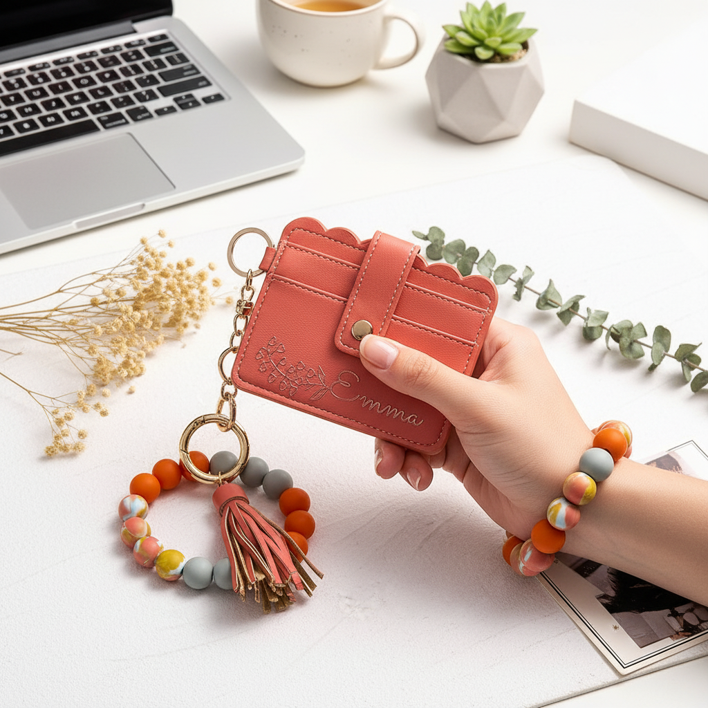 Businesswoman holding wallet