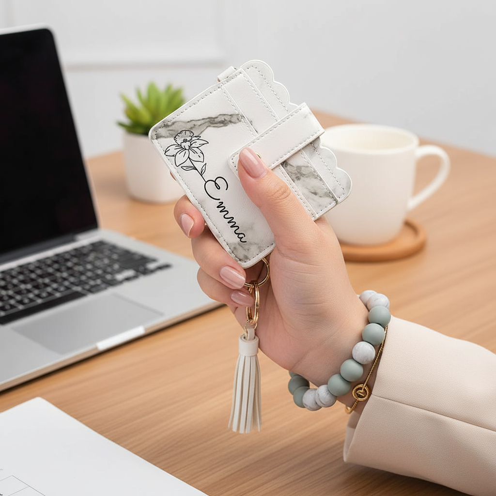 Businesswoman holding wallet