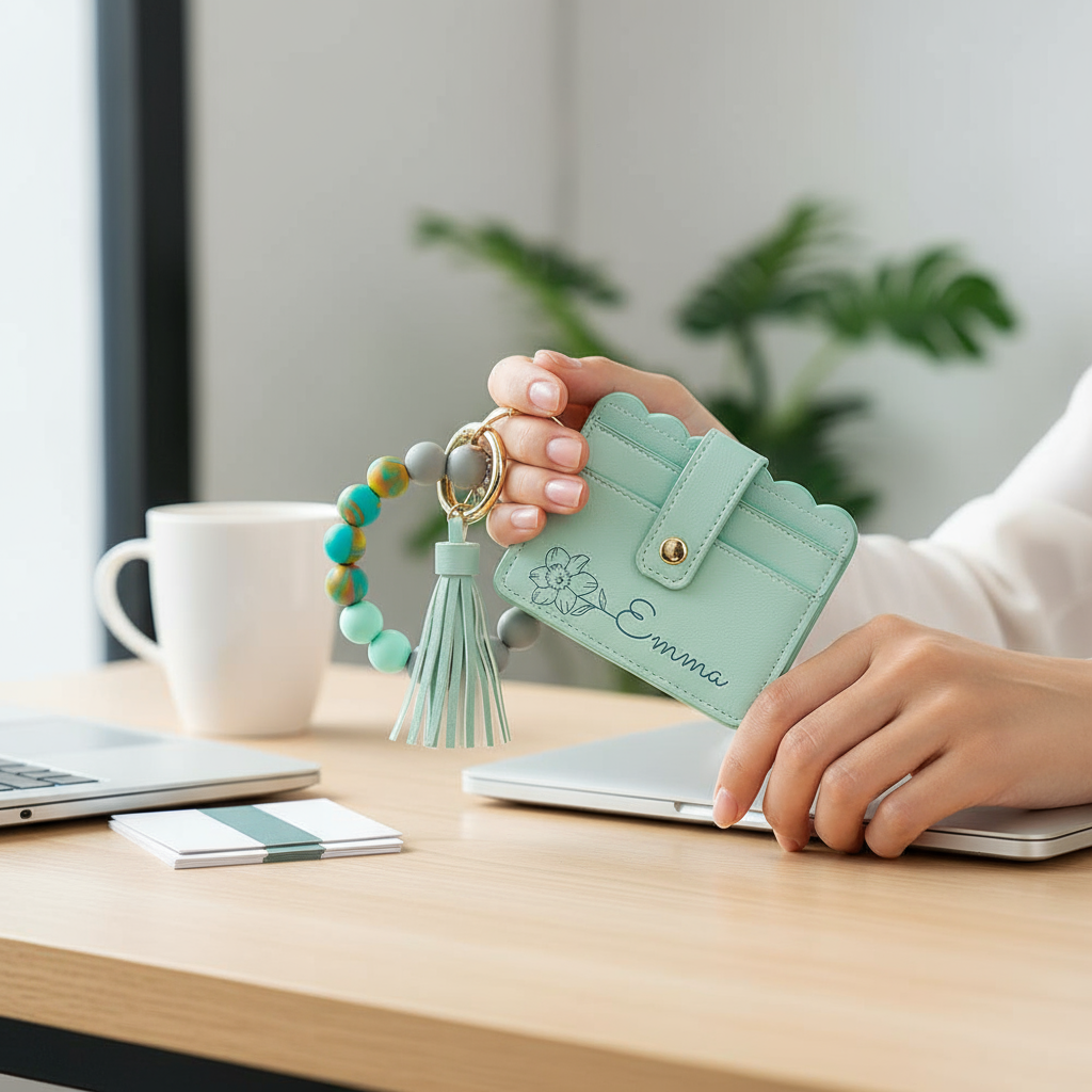 Businesswoman holding wallet