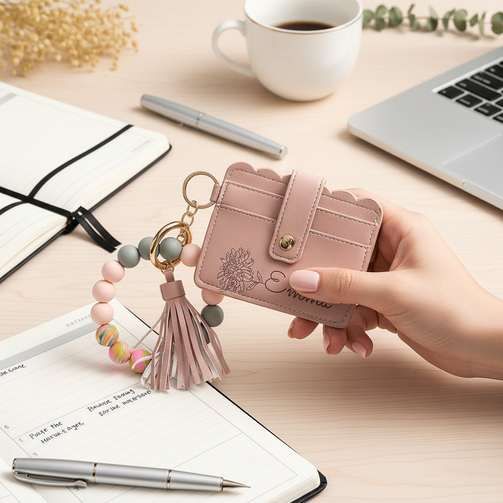 Businesswoman holding wallet