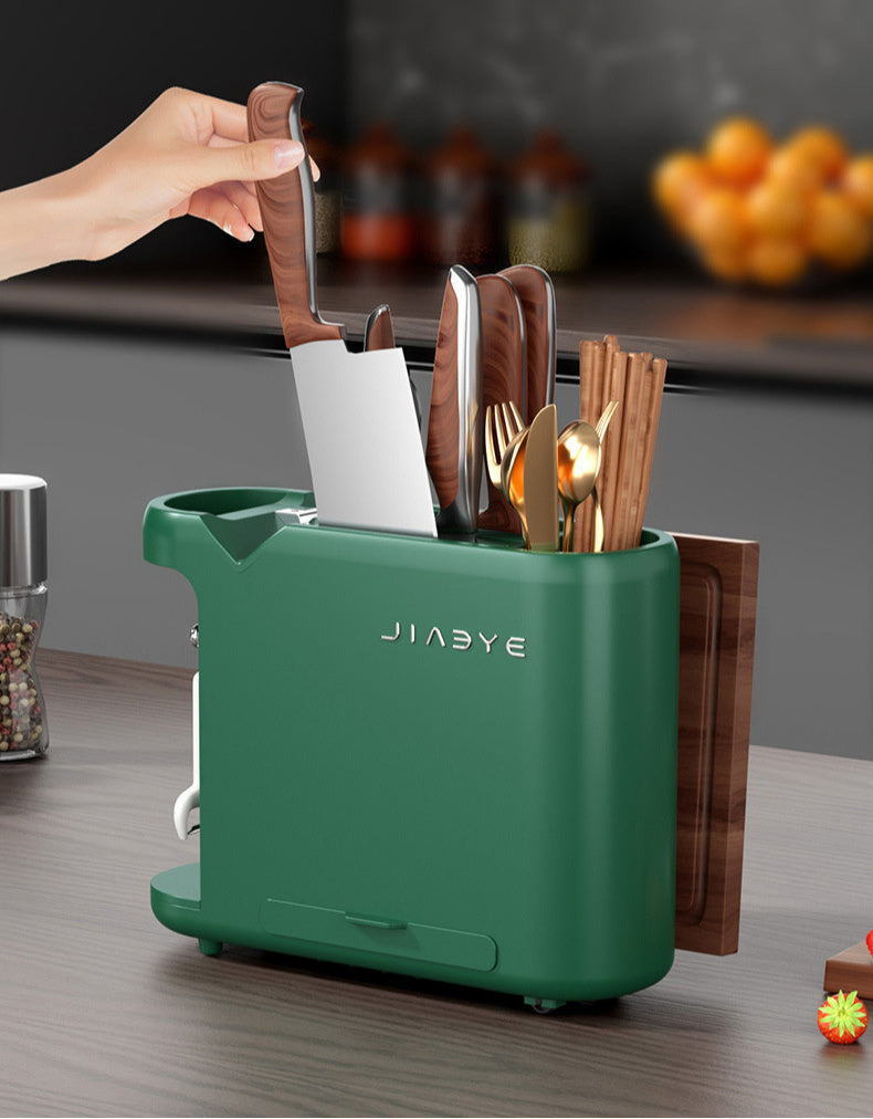 Kitchen Knife Rack with Multi-Functional Organizer