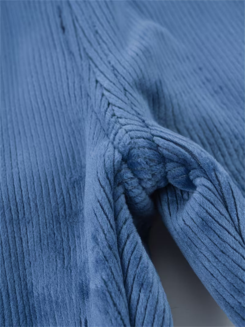 Fleece Lined Children's Thickened Deep Blue Pants