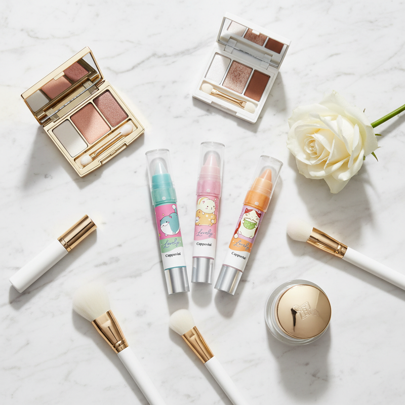 بلسم الشفاه Cappuvini - رخام أبيض وذهبي 1