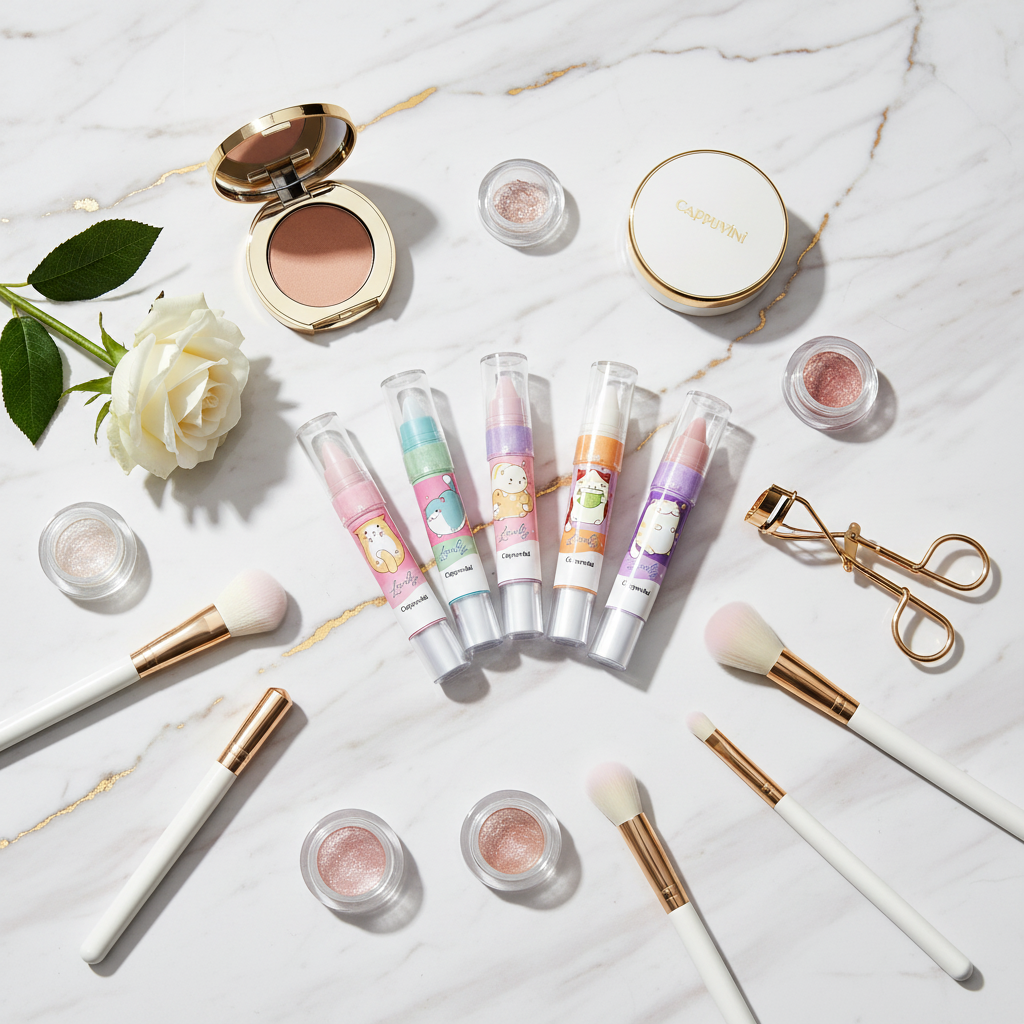 بلسم الشفاه Cappuvini - رخام أبيض وذهبي 3