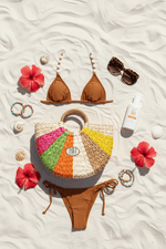 Caramel Bikini Beach Flat Lay 1