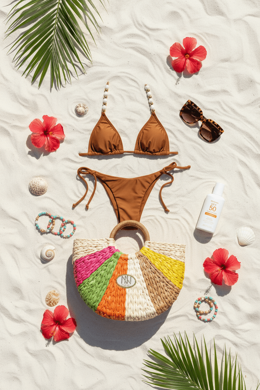 Caramel Bikini Full Accessories Aerial