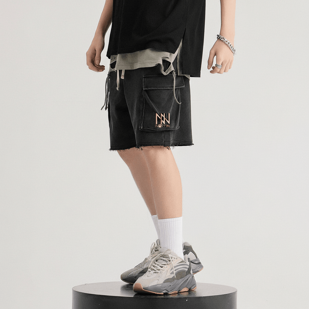 Cargo Shorts with IVORYNN Logo