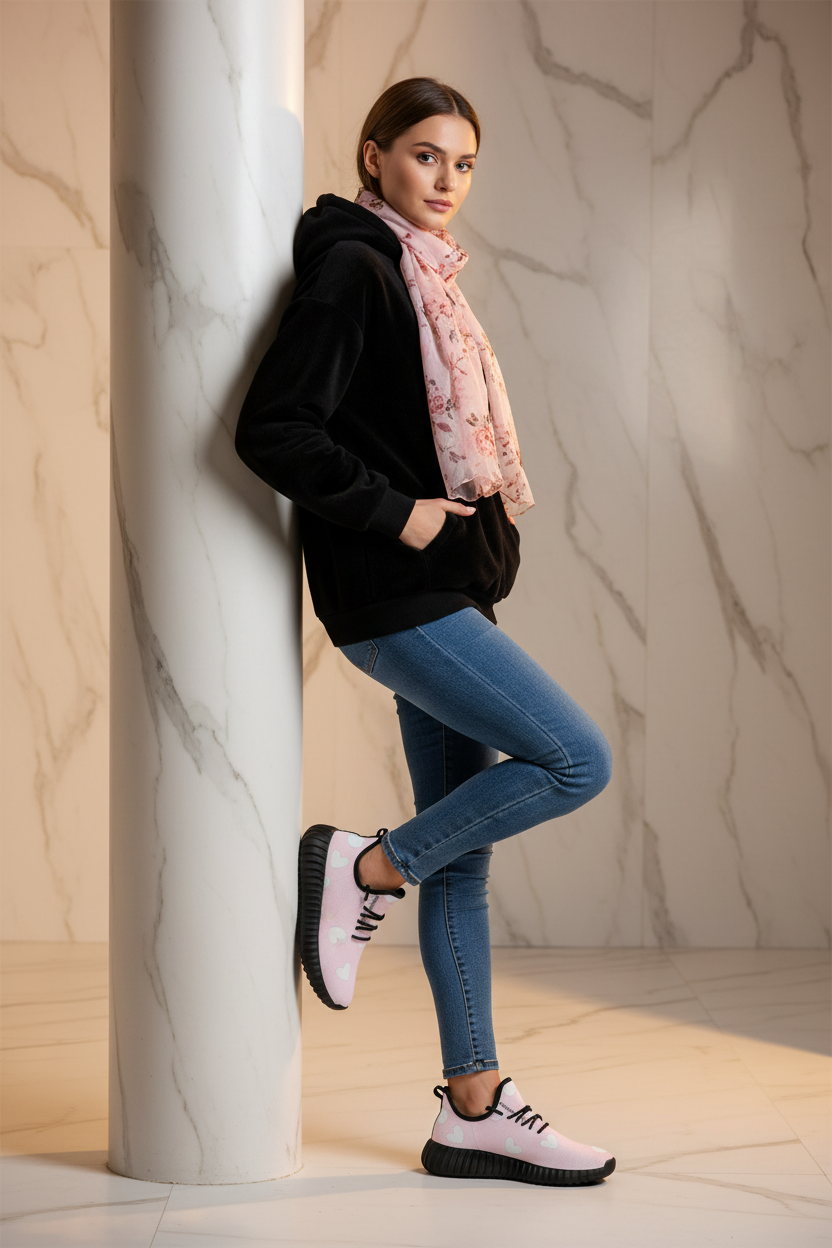 Casual Outfit Sneaker - Leaning Marble Pillar