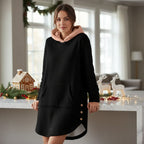 Casual pose in kitchen with festive touches