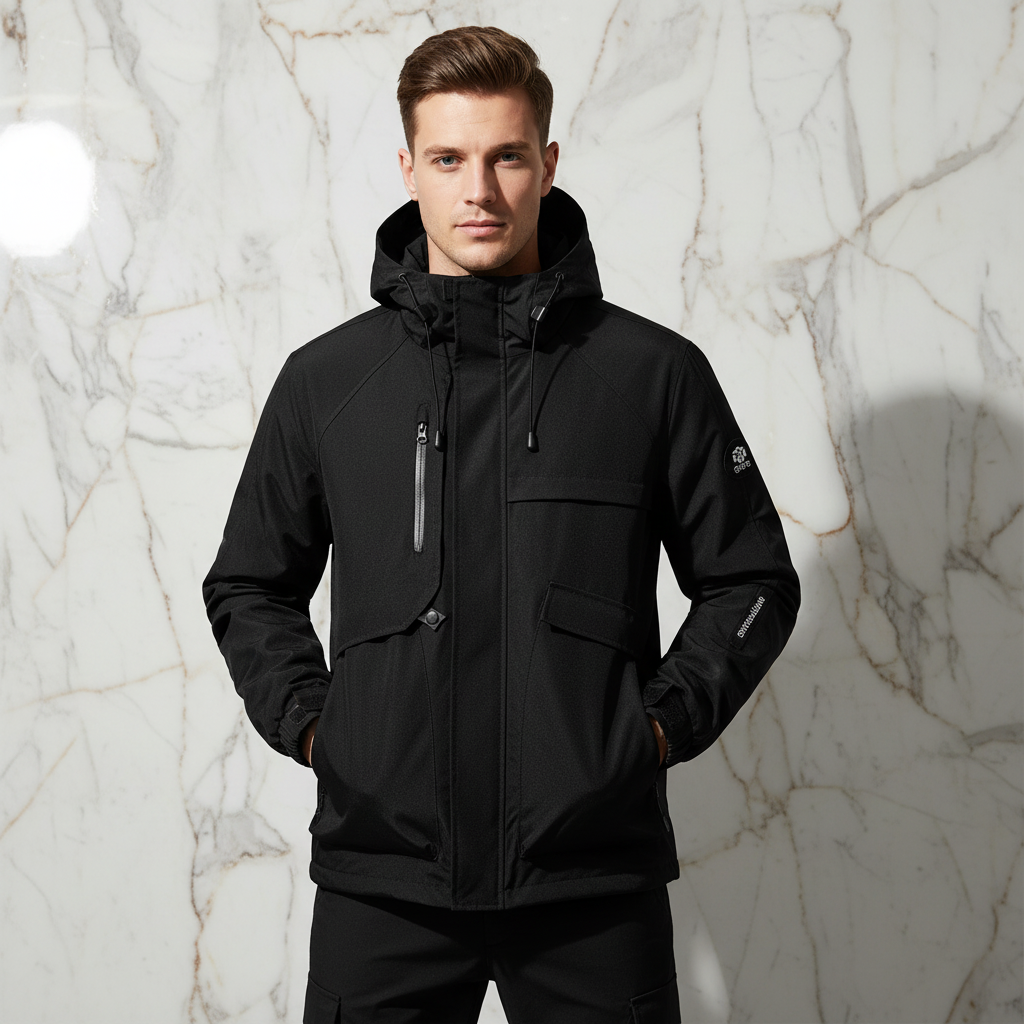 Casual pose with hands in pockets