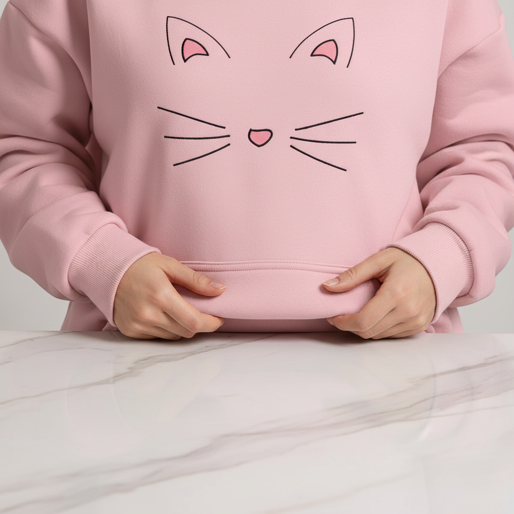 Cat Embroidery Detail